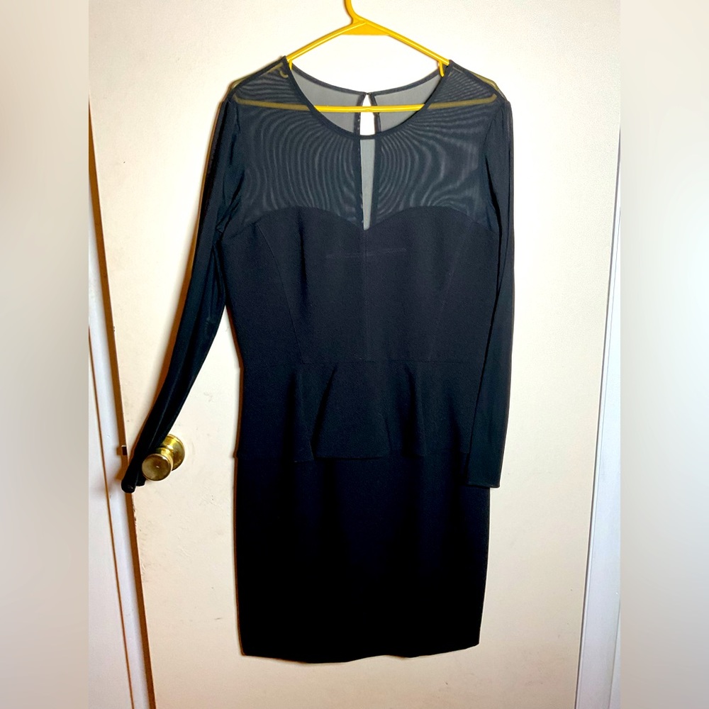 IVY & BLUE, MAGGIE BOUTIQUE BLACK PEPLUM DRESS